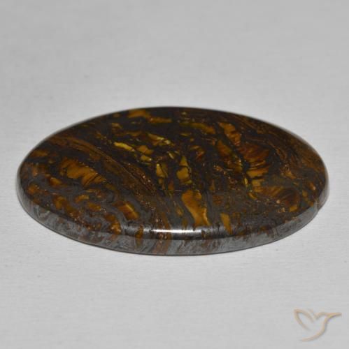 9,17 ctw natürlicher Mehrfarbig Tigerauge-Matrix, Oval, Lichtundurchlässig