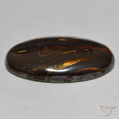 9,17 ctw natürlicher Mehrfarbig Tigerauge-Matrix, Oval, Lichtundurchlässig