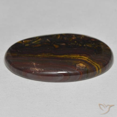 9,17 ctw natürlicher Mehrfarbig Tigerauge Matrix, Oval, Lichtundurchlässig