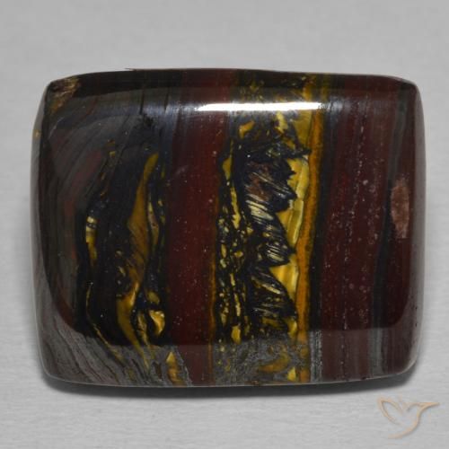 25.78ct Natürlicher Mehrfarbig Tigerauge-Matrix, Baguette, Lichtundurchlässig