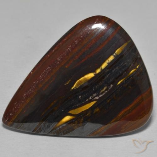 58.62ct Natürlicher Mehrfarbig Tigerauge Matrix, Birnenform, Lichtundurchlässig