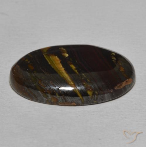 9,17 ctw natürlicher Mehrfarbig Tigerauge-Matrix, Oval, Lichtundurchlässig