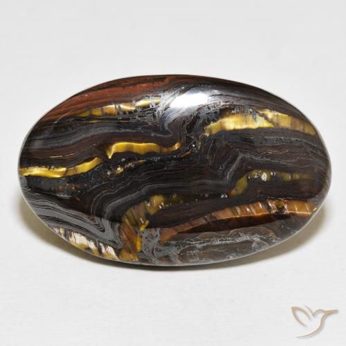 54.17ct Natürlicher Mehrfarbig Tigerauge Matrix, Oval, Lichtundurchlässig