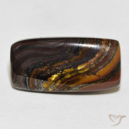 19.89ct Natürlicher Mehrfarbig Tigerauge-Matrix, Baguette, Lichtundurchlässig