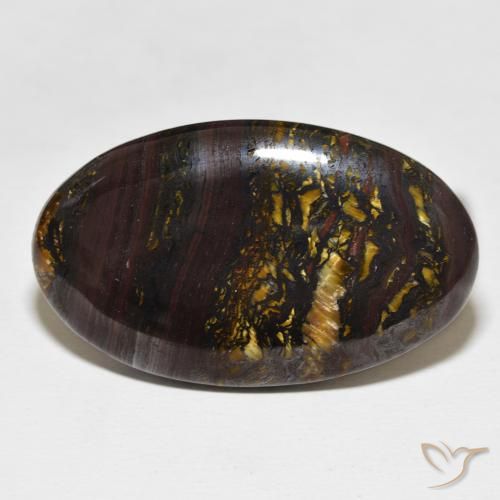 44.53ct Natürlicher Mehrfarbig Tigerauge-Matrix, Oval, Lichtundurchlässig