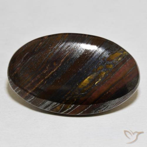 31.94ct Natürlicher Mehrfarbig Tigerauge-Matrix, Oval, Lichtundurchlässig