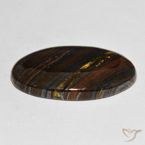 9,17 ctw natürlicher Mehrfarbig Tigerauge-Matrix, Oval, Lichtundurchlässig
