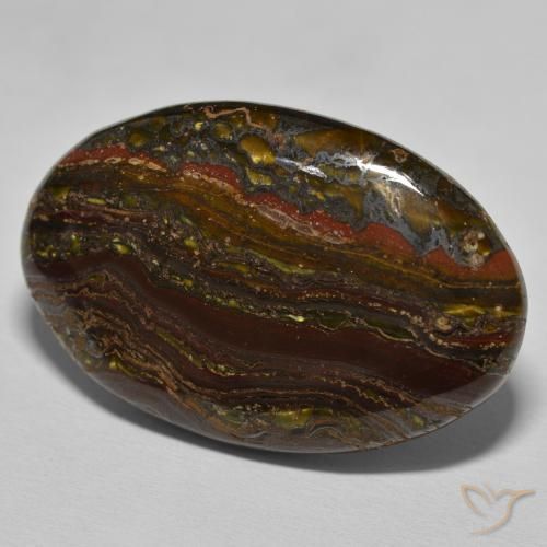 9,17 ctw natürlicher Medium Dark-Brown Tigerauge-Matrix, Oval, Lichtundurchlässig
