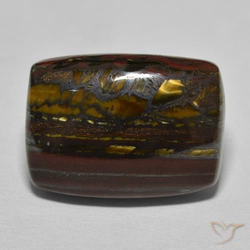 26.98ct Natürlicher Hickory Braun Tigerauge-Matrix, Kissen, Lichtundurchlässig