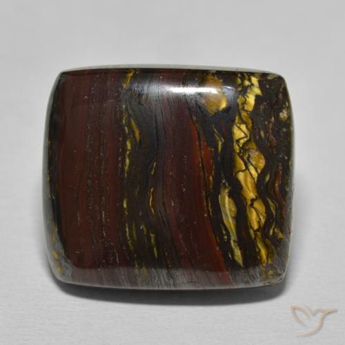 27.07ct Natürlicher Warmes Braun Tigerauge-Matrix, Kissen, Lichtundurchlässig