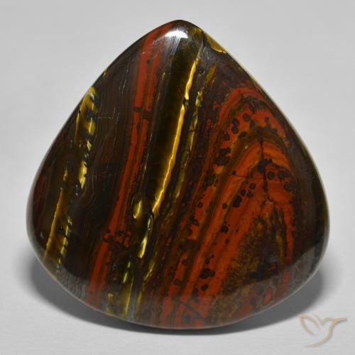 68.05ct Natürlicher Mehrfarbiges Braun Tigerauge Matrix, Birnenform, Lichtundurchlässig
