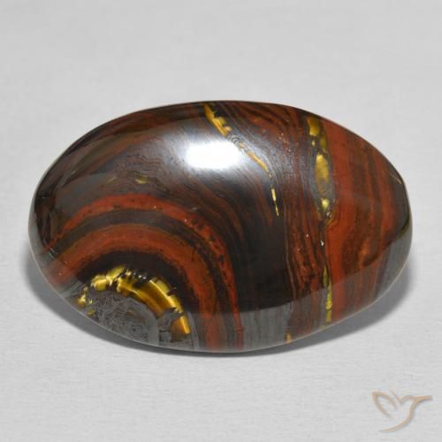 27.87ct Natürlicher Mehrfarbig Tigerauge-Matrix, Oval, Lichtundurchlässig