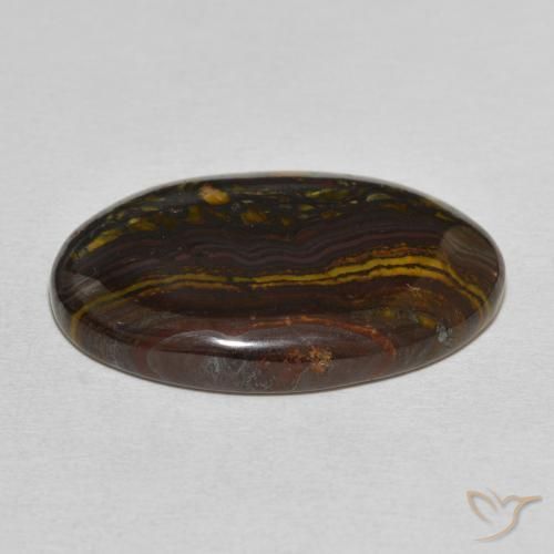 9,17 ctw natürlicher Mehrfarbig Tigerauge-Matrix, Oval, Lichtundurchlässig