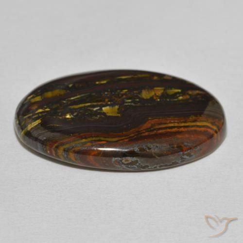 9,17 ctw natürlicher Mehrfarbig Tigerauge-Matrix, Oval, Lichtundurchlässig