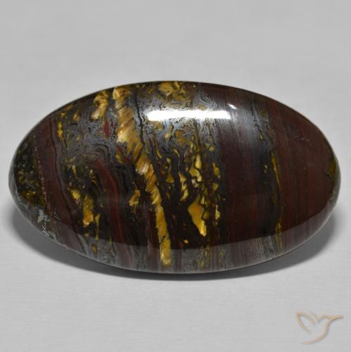 50.58ct Natürlicher Medium Dark-Brown Tigerauge Matrix, Oval, Lichtundurchlässig