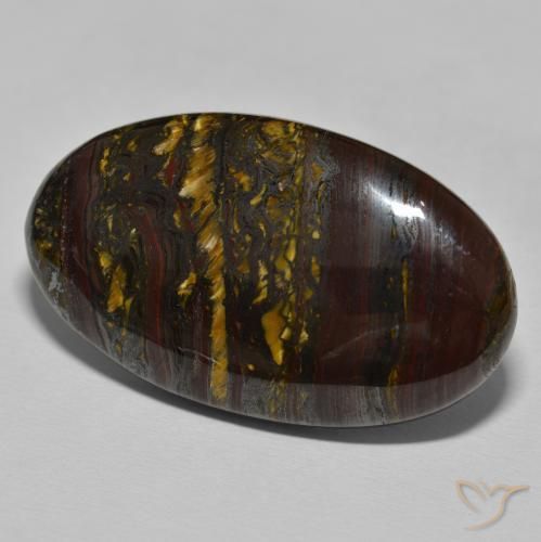 9,17 ctw natürlicher Medium Dark-Brown Tigerauge-Matrix, Oval, Lichtundurchlässig