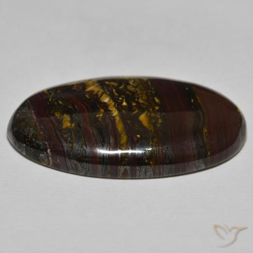 9,17 ctw natürlicher Medium Dark-Brown Tigerauge-Matrix, Oval, Lichtundurchlässig