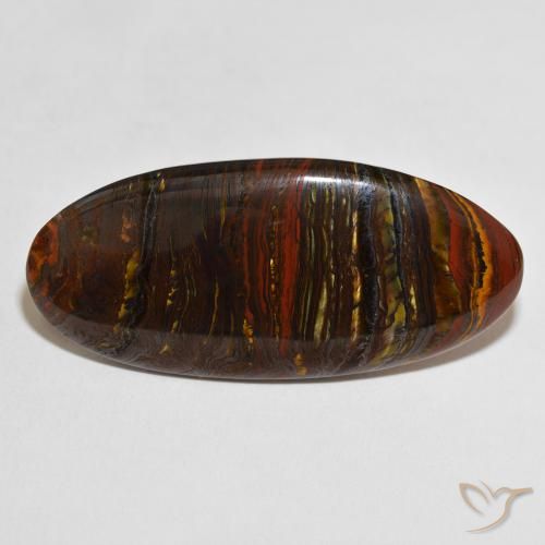 51.65ct Natürlicher Mehrfarbig Tigerauge Matrix, Oval, Lichtundurchlässig