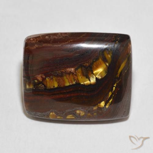 24.00ct Natürlicher Mehrfarbig Tigerauge-Matrix, Kissen, Lichtundurchlässig