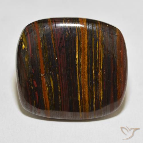 47.05ct Natürlicher Mehrfarbig Tigerauge-Matrix, Kissen, Lichtundurchlässig