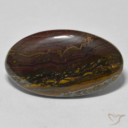 39.17ct Natürlicher Mehrfarbig Tigerauge-Matrix, Oval, Lichtundurchlässig