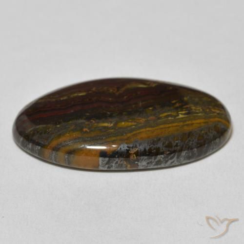 9,17 ctw natürlicher Mehrfarbig Tigerauge-Matrix, Oval, Lichtundurchlässig