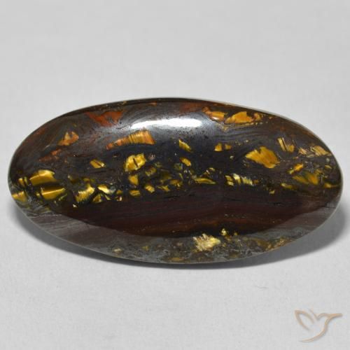 30.82ct Natürlicher Mehrfarbig Tigerauge-Matrix, Oval, Lichtundurchlässig