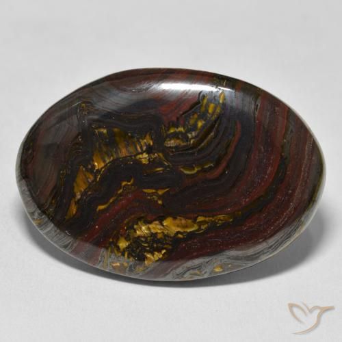 55.15ct Natürlicher Mehrfarbig Tigerauge Matrix, Oval, Lichtundurchlässig