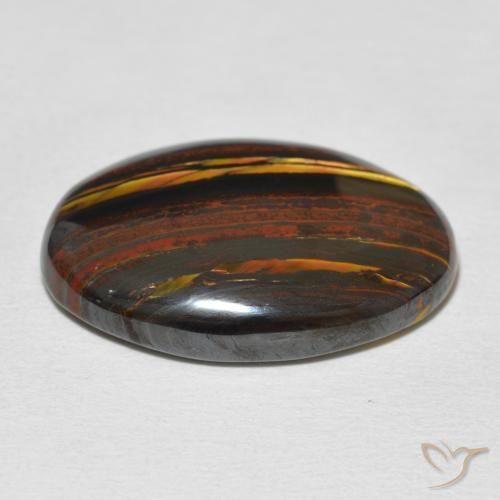 9,17 ctw natürlicher Mehrfarbig Tigerauge-Matrix, Oval, Lichtundurchlässig