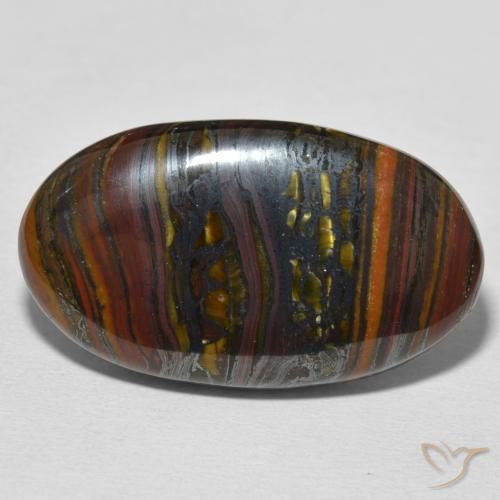 31.84ct Natürlicher Mehrfarbig Tigerauge-Matrix, Oval, Lichtundurchlässig