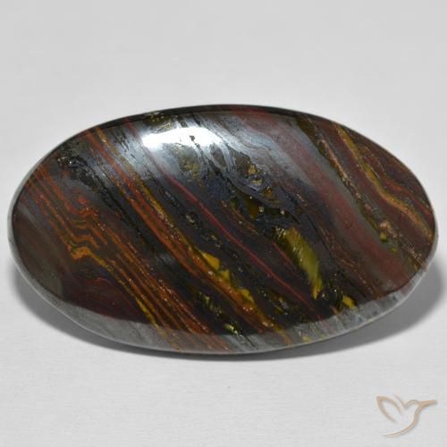 67.95ct Natürlicher Mehrfarbig Tigerauge Matrix, Oval, Lichtundurchlässig