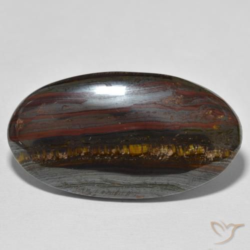 59.32ct Natürlicher Mehrfarbig Tigerauge Matrix, Oval, Lichtundurchlässig