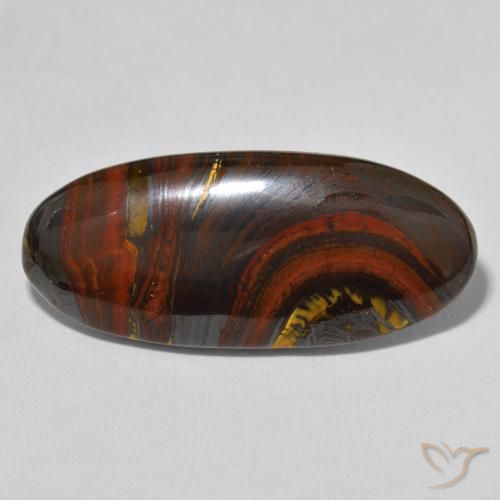 26.75ct Natürlicher Mehrfarbig Tigerauge-Matrix, Oval, Lichtundurchlässig