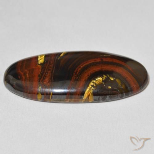 9,17 ctw natürlicher Mehrfarbig Tigerauge-Matrix, Oval, Lichtundurchlässig