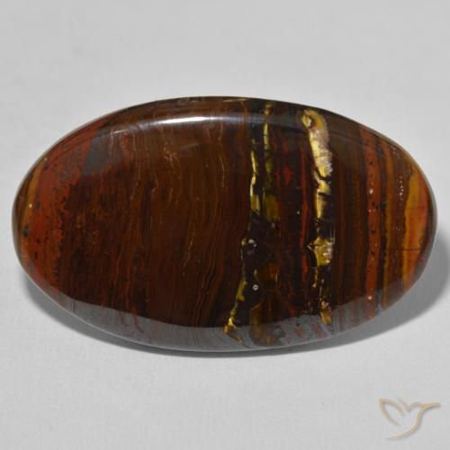 55.70ct Natürlicher Mehrfarbig Tigerauge Matrix, Oval, Lichtundurchlässig