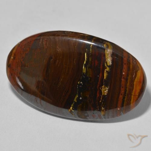 9,17 ctw natürlicher Mehrfarbig Tigerauge-Matrix, Oval, Lichtundurchlässig