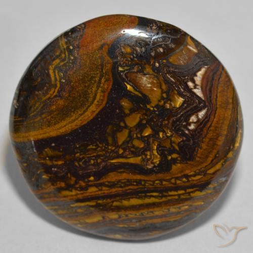52.68ct Natürlicher Mehrfarbig Tigerauge Matrix, Runden, Lichtundurchlässig