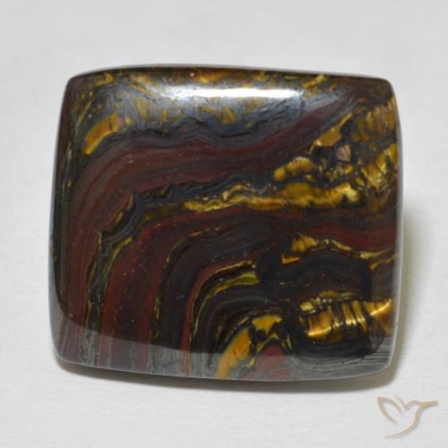 31.44ct Natürlicher Mehrfarbig Tigerauge-Matrix, Kissen, Lichtundurchlässig