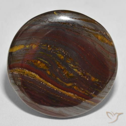 48.13ct Natürlicher Mehrfarbig Tigerauge-Matrix, Runden, Lichtundurchlässig