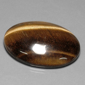 78,03 ctw natürlicher brauner Tiger's Eye, Oval Schliff, Lichtundurchlässig