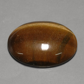 75,77 ctw natürlicher brauner Tiger's Eye, Oval Schliff, Lichtundurchlässig