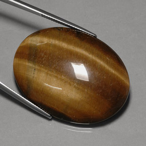75,77 ctw natürlicher brauner Tiger's Eye, Oval Schliff, Lichtundurchlässig