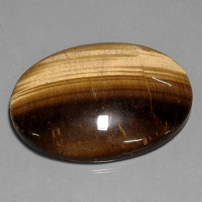 75,05 ctw natürlicher brauner Tiger's Eye, Oval Schliff, Lichtundurchlässig