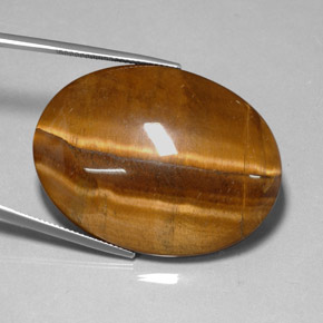 78,13 ctw natürlicher brauner Tiger's Eye, Oval Schliff, Lichtundurchlässig