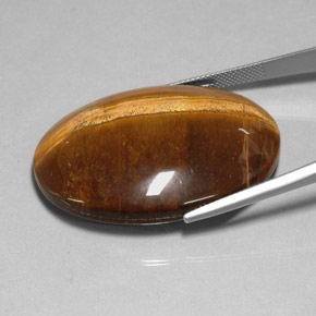 78,13 ctw natürlicher brauner Tiger's Eye, Oval Schliff, Lichtundurchlässig