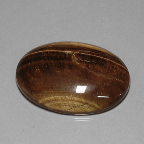 80,28 ctw natürlicher brauner Tiger's Eye, Oval Schliff, Lichtundurchlässig