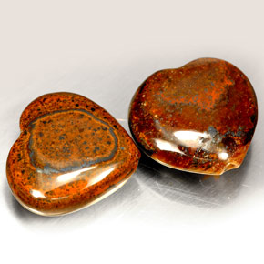  ct natürliche Mehrfarbig Tigerauge-Edelsteine, Herzform, Lichtundurchlässig