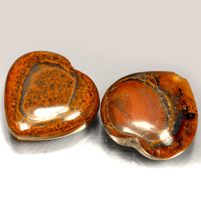  ct natürliche Mehrfarbig Tigerauge-Edelsteine, Herzform, Lichtundurchlässig