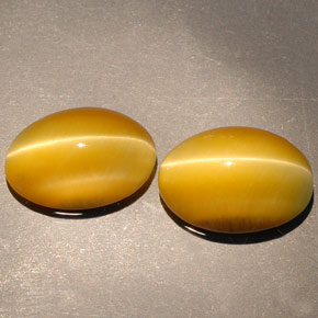  ct natürliche gelber Tiger's Eye-Edelsteine, Oval Schliff, Lichtundurchlässig