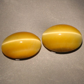  ct natürliche gelber Tiger's Eye-Edelsteine, Oval Schliff, Lichtundurchlässig